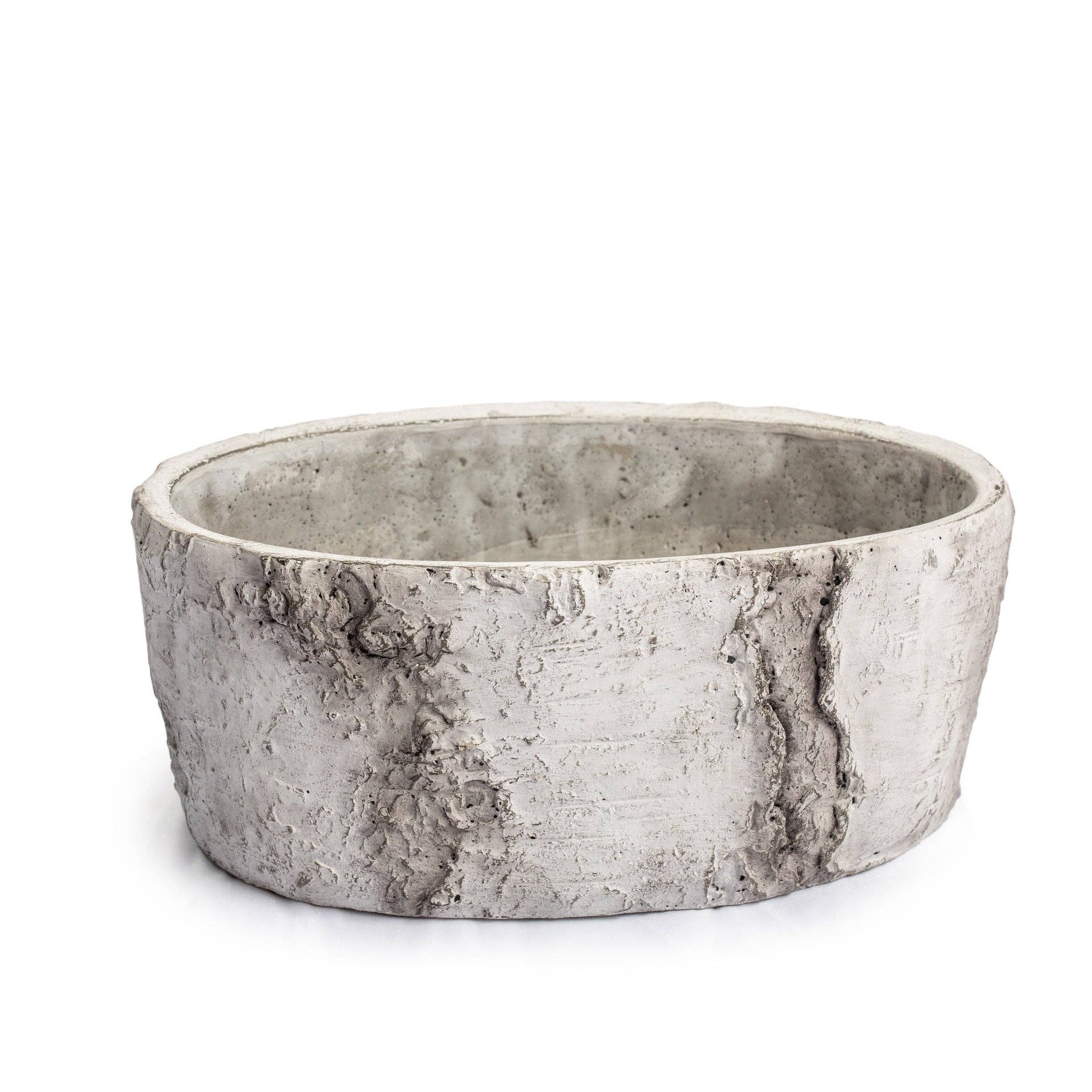 Medium Shallow Cement Pot with Rounded Bottom 9" x 9" x 4"