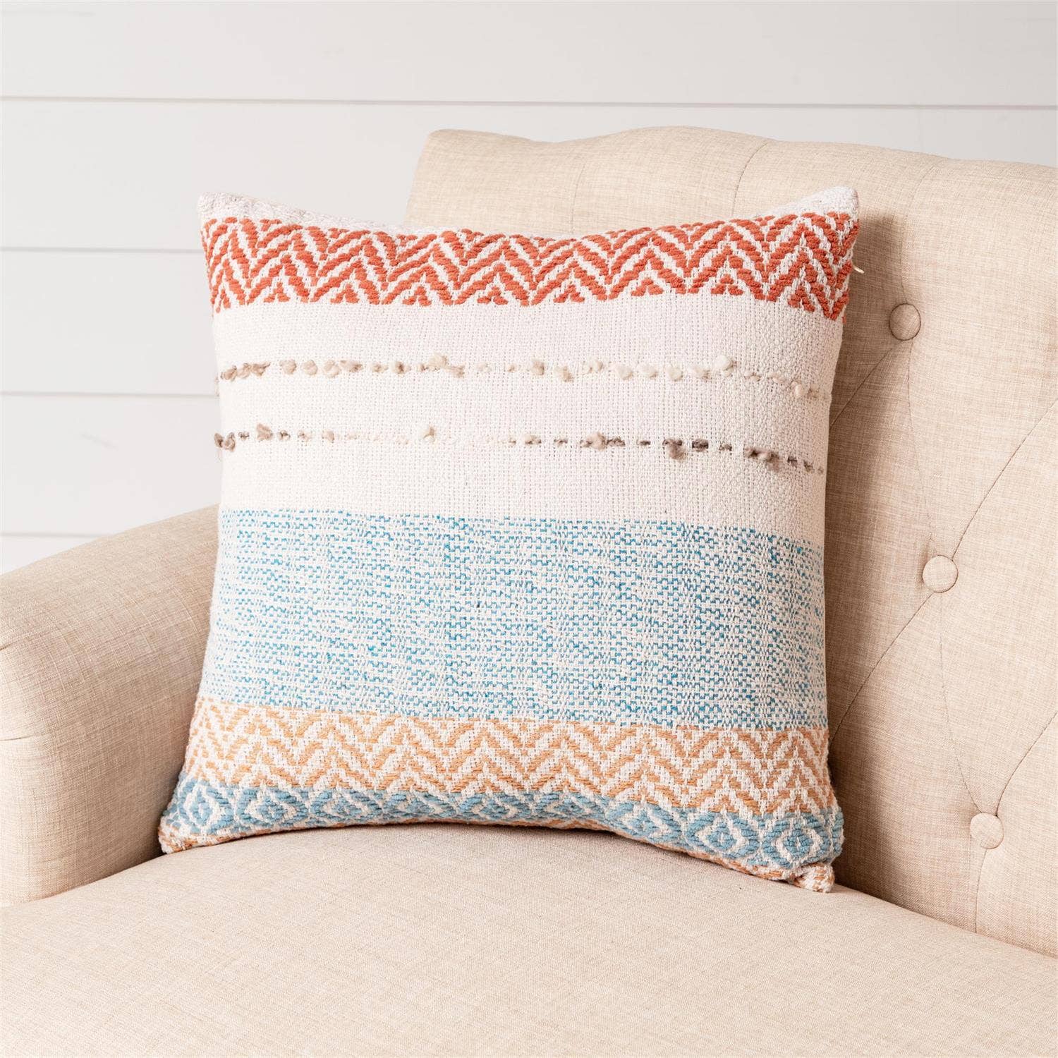 Pillow - Knit Coral Stripes (PC)