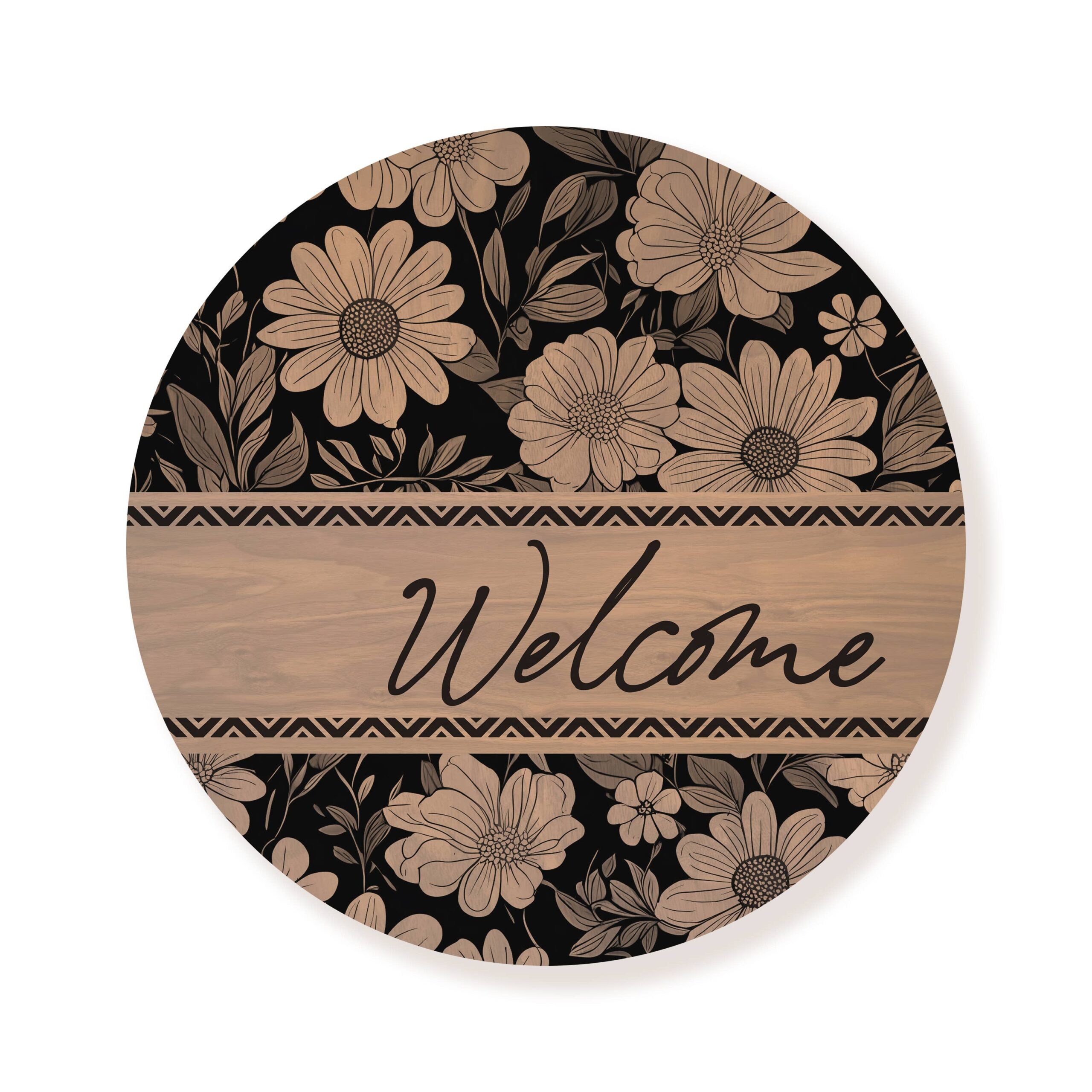 Welcome With Floral Circle