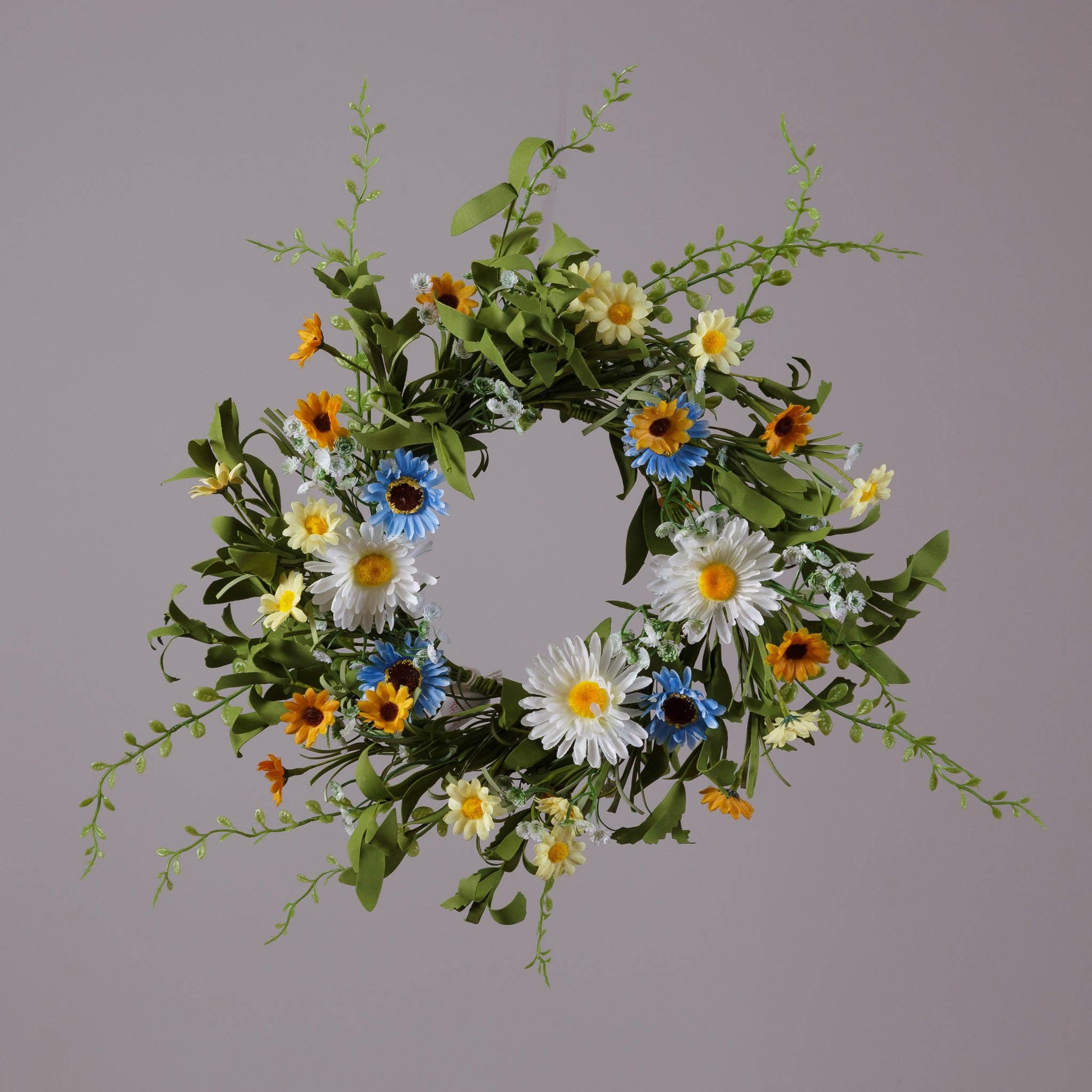 Wreath - Daisies Asstd Colors And Sizes, Foliage (PC)